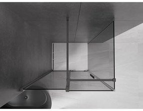 Mexen Velar, sprchový kút s posuvnými dverami 90 x 110 cm, 8mm šedé sklo, grafit brúsený, 871-090-110-41-66