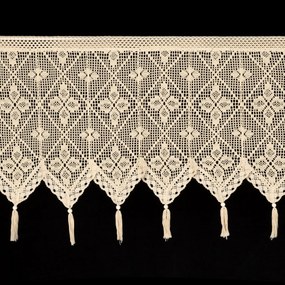 KRÁTKA ZÁCLONA NA PÁSKE MARTHA 150X60 CM SVETLOBÉŽOVÁ