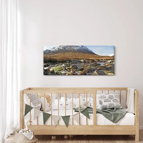 Obraz - Hora s riekou (120x50 cm)