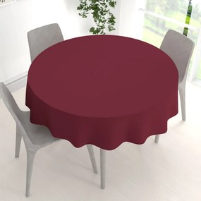 Biante Dekoračný okrúhly obrus Rongo RG-044 Tmavé bordó Ø 110 cm