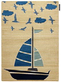 Dywany Łuszczów Detský kusový koberec Petit Sail boat gold - 160x220 cm