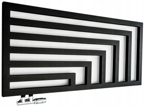 Regnis Kreon Zenit, vykurovacie teleso 1600x550 mm, 721W, čierna matná, KZ160/55/BLACK/PD