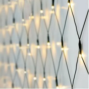 LED Vianočná svetelná sieť teplá biela, 160x LED, 200 x 100 cm, 2 m