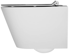 Gamma Mut, závesná WC misa 48x37 cm Rimless s pomaly padajúcim sedadlom, biela lesklá, GMA-MUT-201