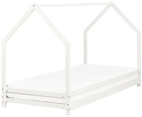Drevená detská posteľ 90 x 200 cm biela APPY Beliani