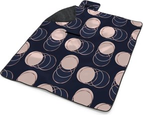 Sablio Plážová deka Kruhy a bodky: 200x140 cm