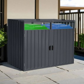 Prístrešok na 2 smetné koše BestBerg BBTS-MK2 / 1,3 m² / 160 × 80 × 122 cm / antracitová