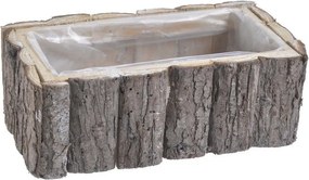 Obdĺžníkový kvetináč s kôrou Rustic 24 × 12 cm