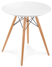 Okrúhly jedálenský stôl 80cm - biely