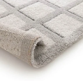 Koberec Serenity v sivej farbe s geometrickým vzorom Šírka: 80 cm | Dĺžka: 150 cm