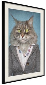 Artgeist Plagát - Mrs. Cat [Poster] Veľkosť: 20x30, Verzia: Zlatý rám