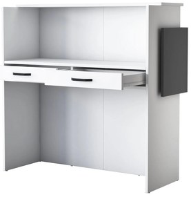 PC stolík Pemola (biela + antracit). Akcia -19%. Vlastná spoľahlivá doprava až k Vám domov. 1094523