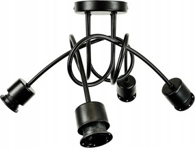 Závesná lampa na strop LOFT 4x malá drevená guľa