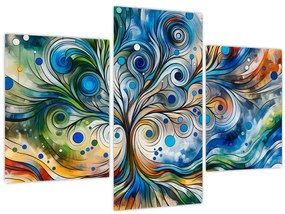 Obraz – Farebný energetický strom (90x60 cm)