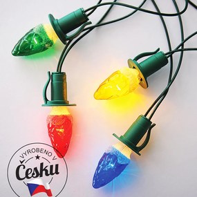 Svetelná reťaz Šiška farebná, 12 žiaroviek