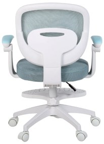 Detská otočná stolička Neoseat JUNI 008 s podnožou — látka, modrá