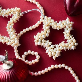 Závesná vianočná dekorácia PERLYN perlová 710605