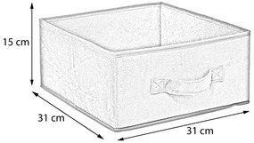 Úložný box Soft, 15x31x31 cm, žltá