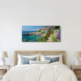 Obraz - Malebné pobrežie dediny (120x50 cm)