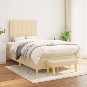 Boxspring posteľ s matracom krémový 120x200 cm látka 3137466