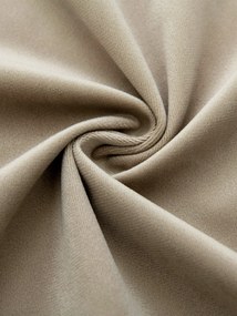 Zamatové zatemňovacie závesy Cesar prírodné - 140 x 180 cm (2ks) - krúžky