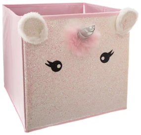 Úložný box Unicorn, 29x29x29 cm, ružová