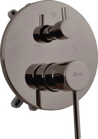 Slezák - RAV Vaňová/sprchová batéria 3-cestná s podomietkovým telesom a s boxom SEINA - SE987BOXMGK, Metal grey kartáčovaná