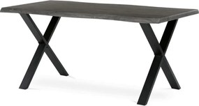 Jedálenský stôl 160x90 cm HT-F4316 GREY sivý dub / čierne nohy