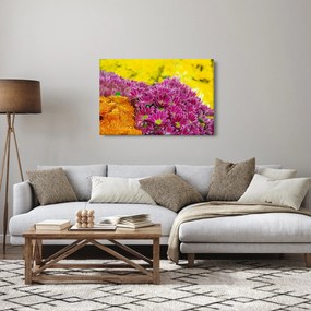 Obraz ružového kvetu (90x60 cm)