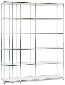 Otvorený kovový regál »CN3«, biely