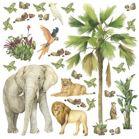 Samolepiaca dekorácia Jungle, 30 x 30 cm