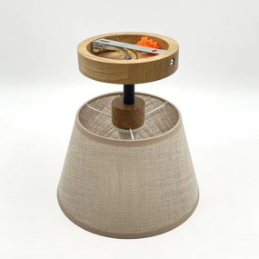 Brilagi - LED  Prisadený luster ANTHONY 1xE14/60W/230V dub/béžová