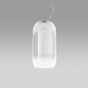 Artemide Gople závesné svietidlo, strieborné, fúkané sklo, E27, 1405010A