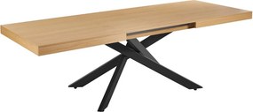 Vintino Rozkladací jedálenský stôl ALONZO 160–240 cm – dub prírodný / čierna oceľ