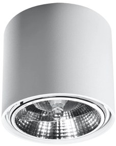 Stropné svietidlo Tiube, 1x biele kovové tienidlo