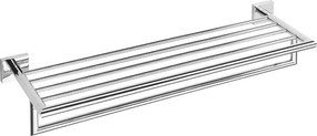 Sapho X-SQUARE polička na uteráky s hrazdou 650x110x215mm, chróm XQ601