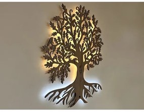 Li-Go 5742/DUB2 - LED nástenná dekorácia, LED/10 W/230 V, 90 × 110 cm, dub