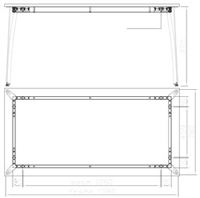 Rokovací stôl PRIMO OMEGA, 1600 x 800 mm, biela podnož, čerešňa