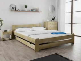 Posteľ Laura 140 x 200 cm, borovica Rošt: S lamelovým roštom, Matrac: Matrac COCO MAXI 20 cm