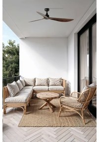 FARO 34362WT - Stropný ventilátor OUTWOOD L hnedá/čierna pr. 150 cm WT IP44 + DO