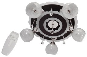 Bodové svietidlo ARONA 5xE27/15W/230V+LED čierna