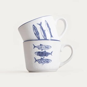 Hrnček NILGI biely / modrý 773808 400 ml