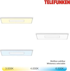 LED RGBW stmievateľný panel LED/20W/230V strieborný + diaľkové ovládanie