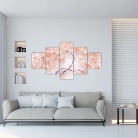 Obraz koralových kvetov stromu - abstrakt (125x70 cm), 40 ďalších rozmerov