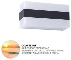 Redo 90326 - LED Vonkajšie nástenné svietidlo KODIAK LED/8W/230V IP65 biela/čierna