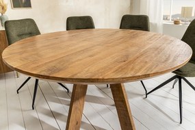 Okrúhly jedálenský stôl Eglantine 140 cm hnedé mango