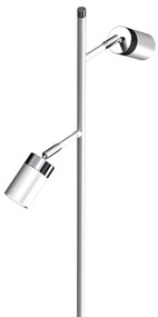 EUlight Stojacia lampa Joker, 2x chrómové/biele kovové tienidlo, w