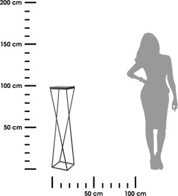 STOJAN NA KVETINÁČ LOFT7 100X24X24 CM ČIERNA