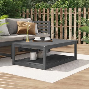 Záhradný stolík sivý 121x82,5x45 cm borovicový masív 824150