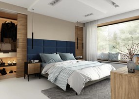 Čalúnený panel na stenu Quito 30x60 cm - tmavomodrá